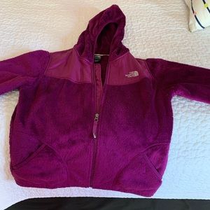 North face jacket kids purple